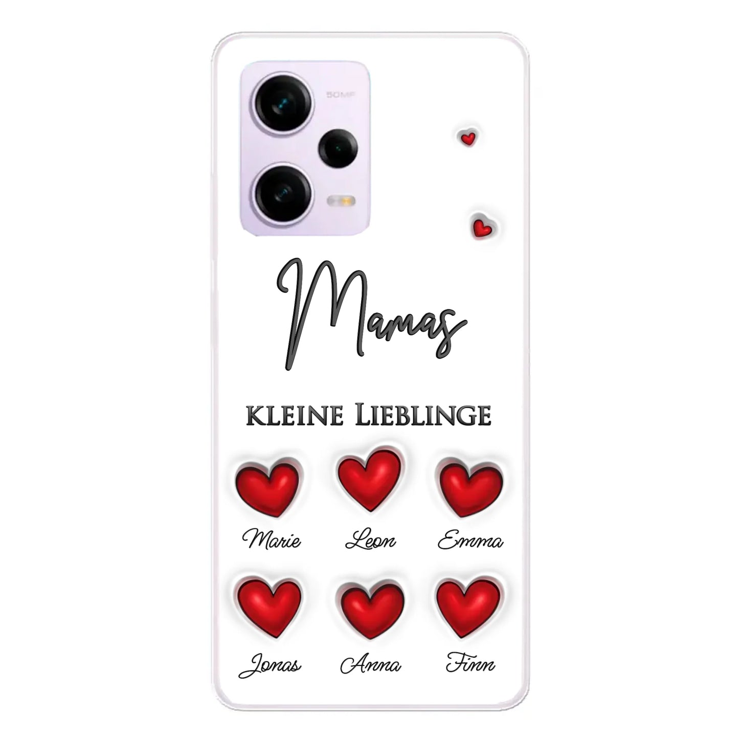 Kleine Lieblinge (Herzen) - Personalisierte Handyhülle