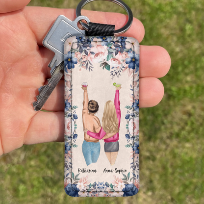 Best friends forever - Personalisierter Schlüsselanhänger aus Kunstleder