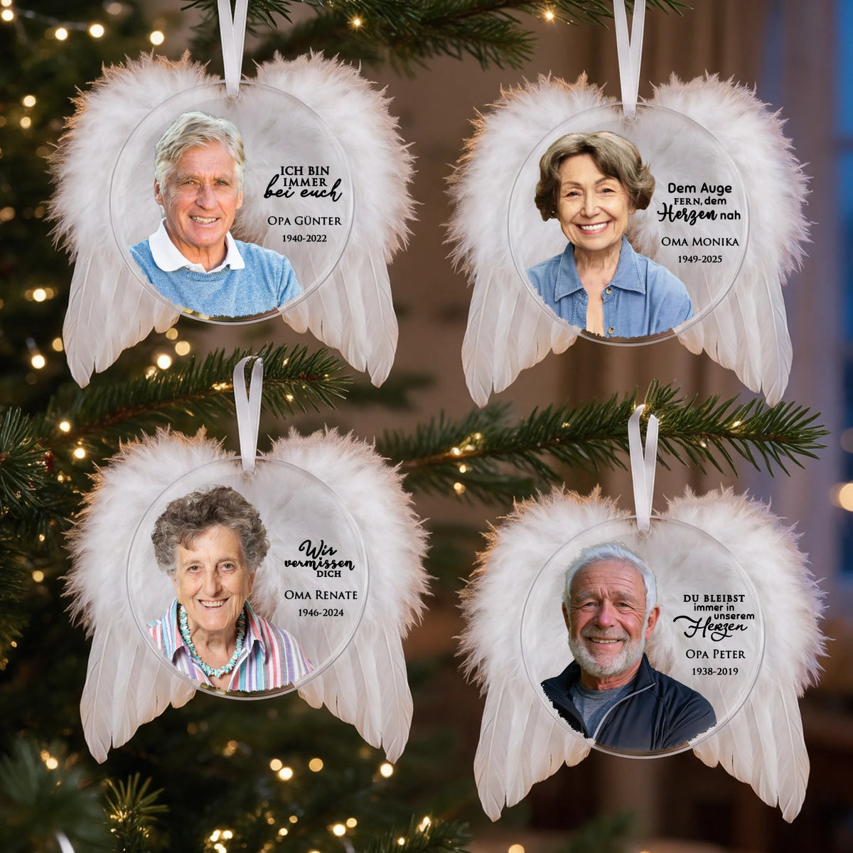 store angel wings ornament 4x