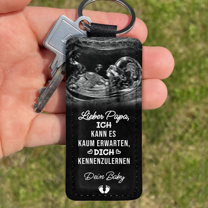 Ultraschall - Personalisierter Schlüsselanhänger aus Kunstleder