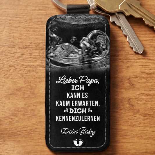 Ultraschall - Personalisierter Schlüsselanhänger aus Kunstleder