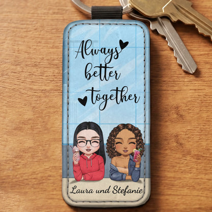 Büro Besties - Personalisierter Schlüsselanhänger aus Kunstleder