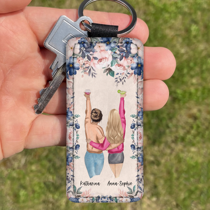Best friends forever - Personalisierter Schlüsselanhänger aus Kunstleder
