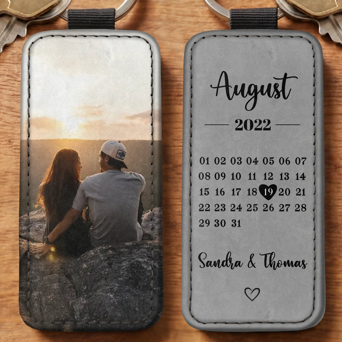 store Key chain (leather) double-sided print Printeers_overlay