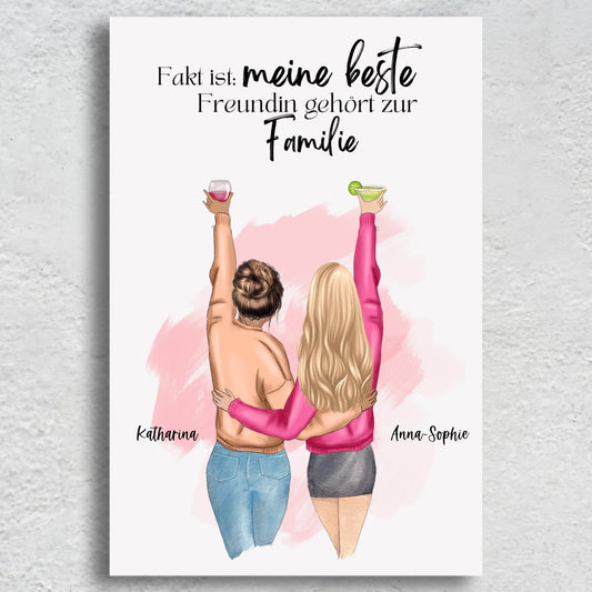 Best Friends forever - Personalisierte Leinwand