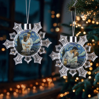 2x bundle store bauble  snowflake 57x57mm Printeers